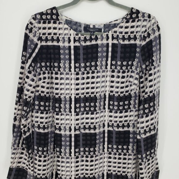 Thakoon Black and White Long Sleeve Dress - Picture 5 of 11